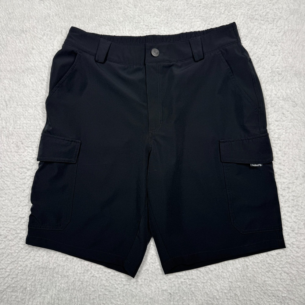 Baleaf Black‎ Training Shorts Running Gym Yoga Drawstring Men's Size M 9" Inseam